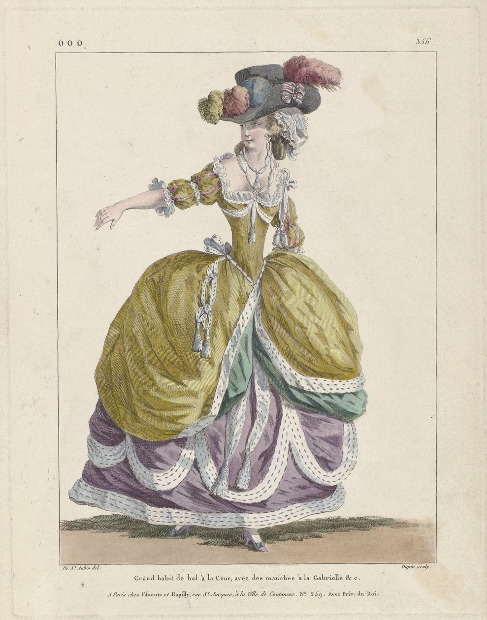 Marie Antoinette, Moda Kraliçesi by Charles Germain de (after) Saint Aubin