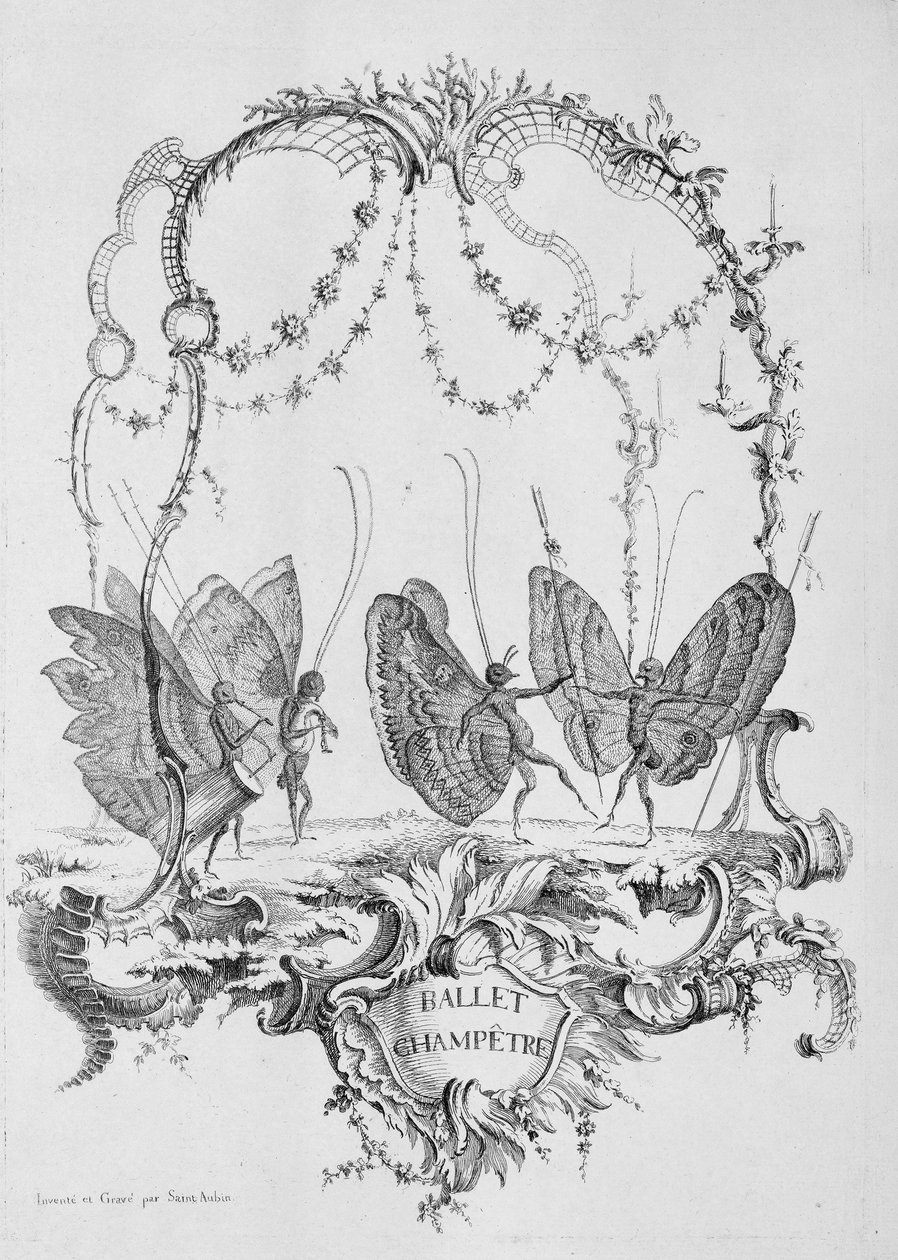 Country Ballet Ballet Champêtre, Essai de Papilloneries Humaines par Saint A..., ca. 1756-60. by Charles Germain de Saint Aubin