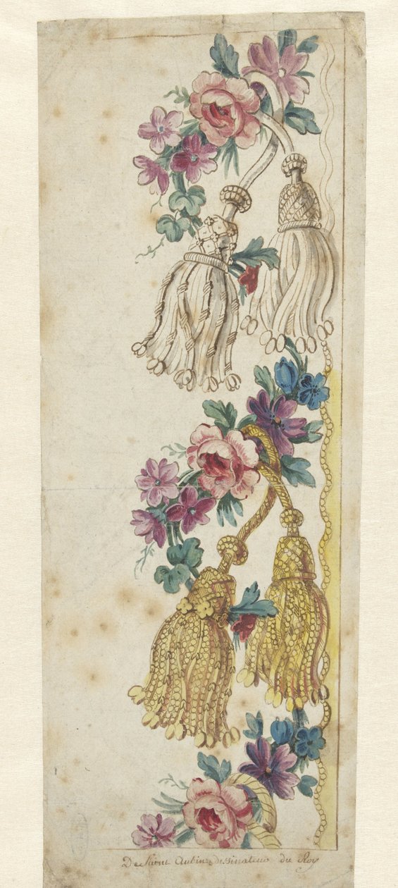 İşlemeli Bordür için Tasarım by Charles Germain de Saint Aubin