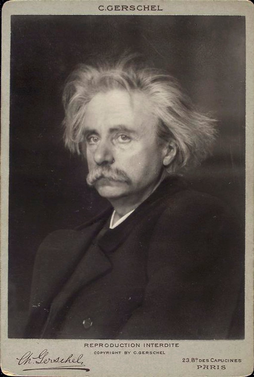 Edvard Grieg, Norveçli besteci ve piyanist, 19. yüzyılın sonları veya 20. yüzyılın başlarında by Charles Gerschel