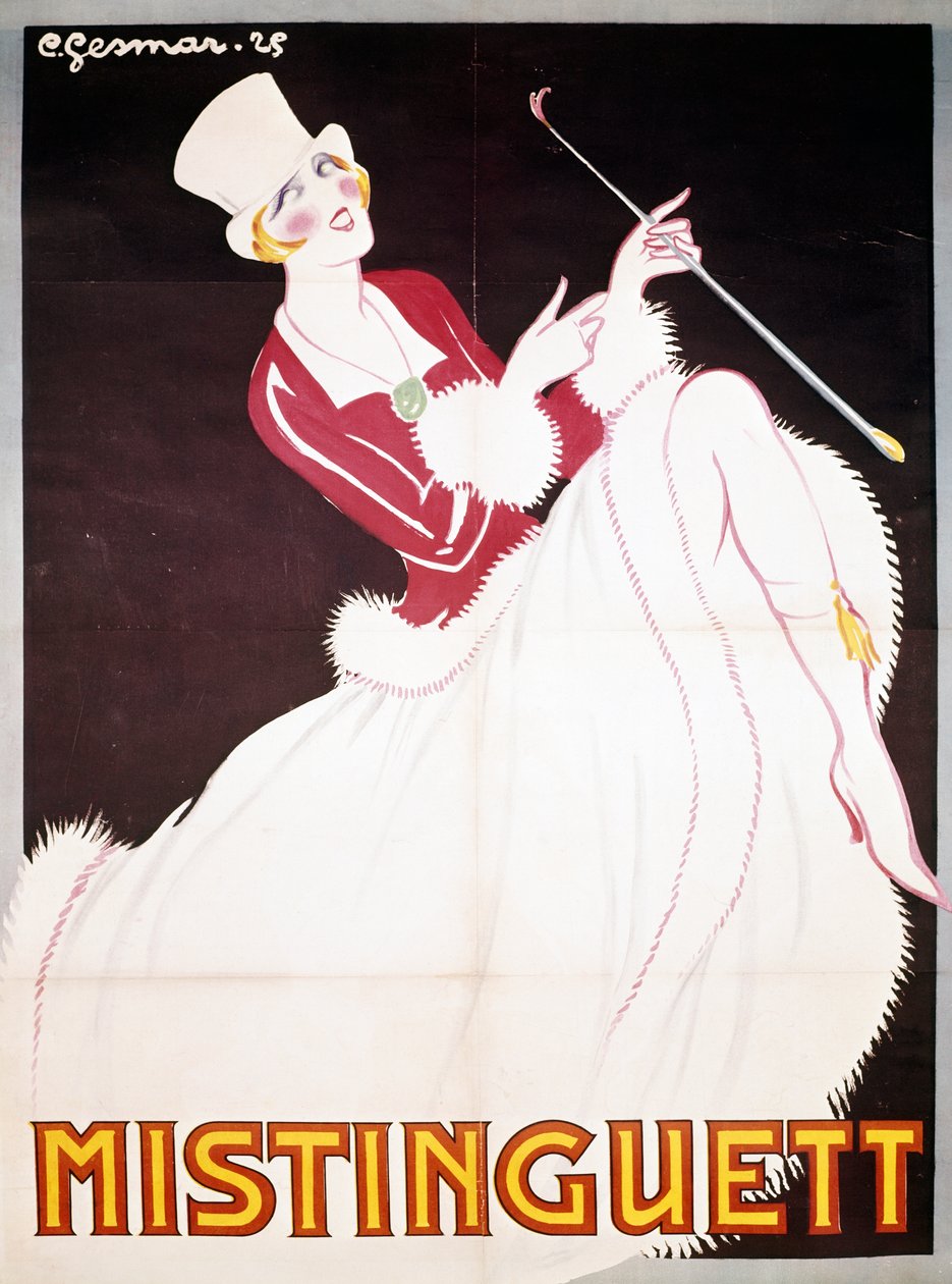 Mistinguett (1872-1956), resimli poster, Charles Gesmar (1900-1928), Fransa, 20. yüzyıl by Charles Gesmar