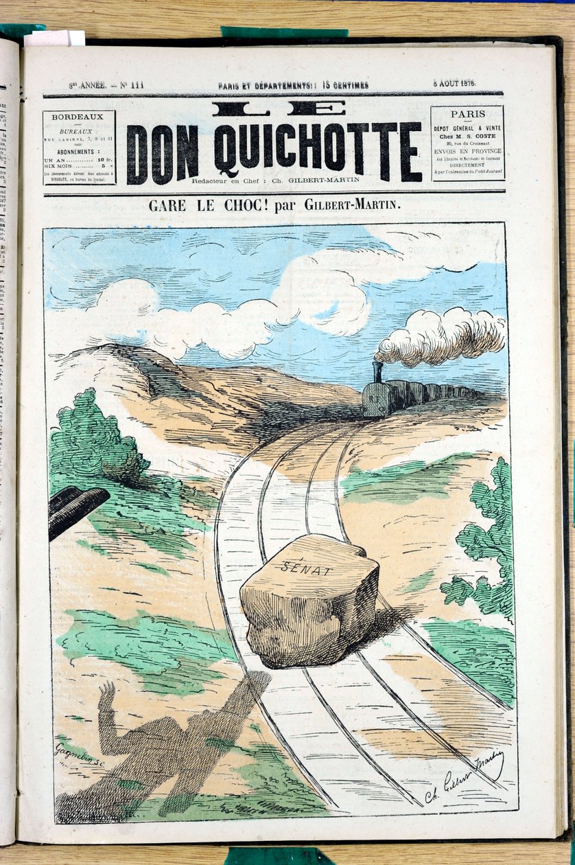 “Le Don Kişot”un Kapağı, 111 numara, Renkli Hiciv by Charles Gilbert Martin
