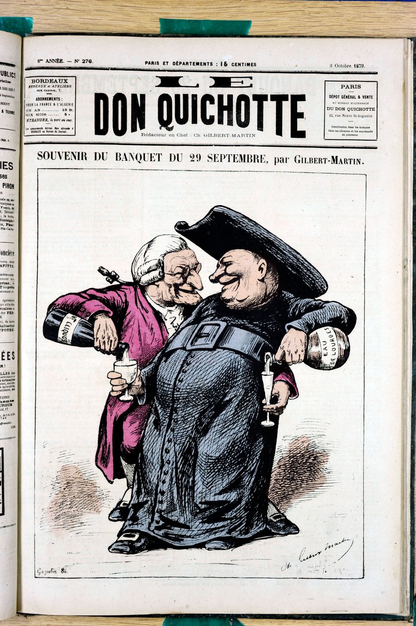 “Le Don Kişot”un Kapağı, 276 numara, Renkli Hiciv by Charles Gilbert Martin