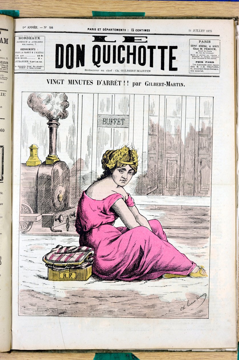 “Le Don Kişot”un kapağı, sayı 58, Satirique en Couleurs by Charles Gilbert Martin