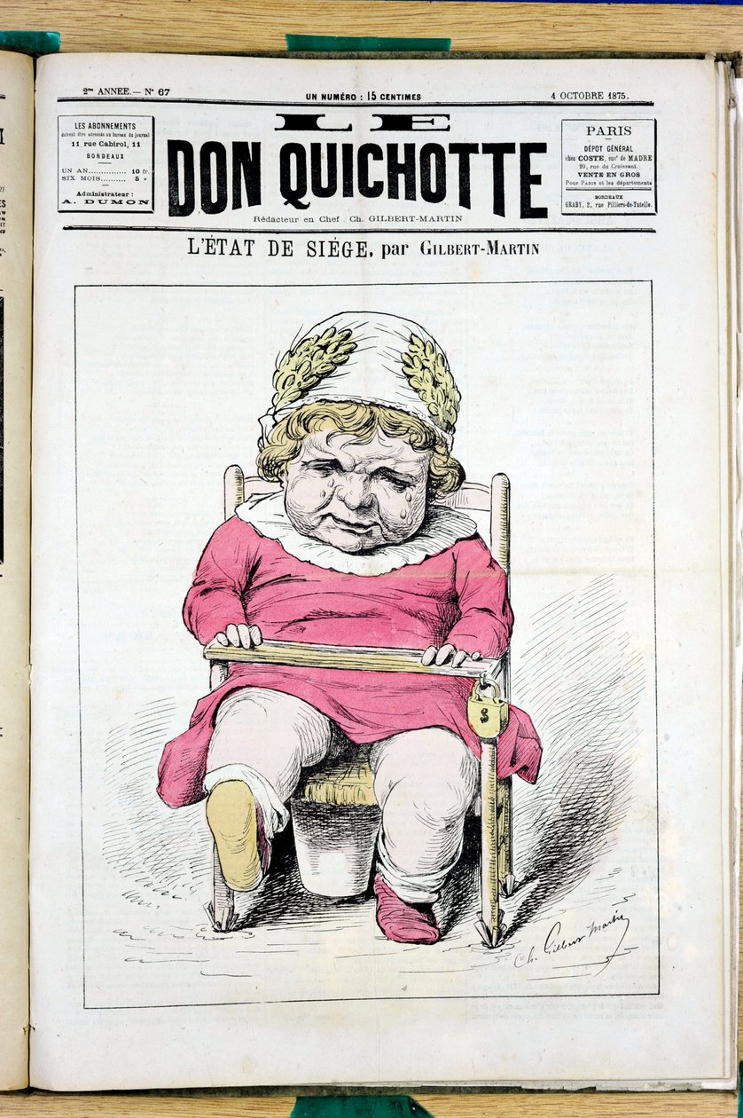 “Le Don Kişot”un Kapağı, 67 numara, Renkli Hiciv by Charles Gilbert Martin