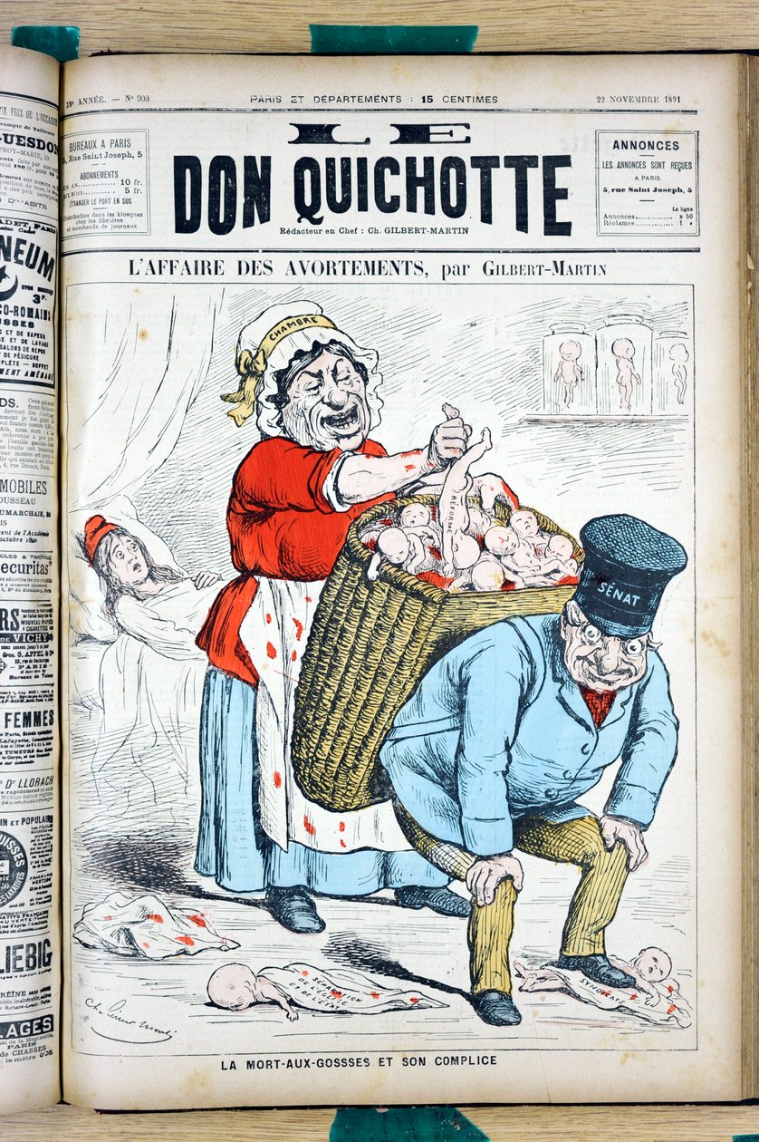 “Le Don Kişot”un Kapağı, 908 numara, Renkli Hiciv by Charles Gilbert Martin