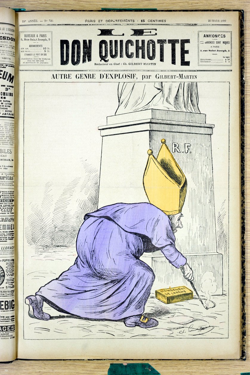 “Le Don Kişot”, 925 Numaralı Kapak, Renkli Hiciv by Charles Gilbert Martin