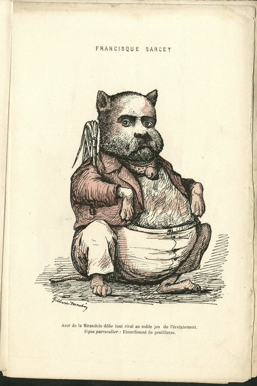 Charles Gilbert-Martin (1839-1905) tarafından “Çağdaş Grimaces”” çizimi by Charles Gilbert Martin