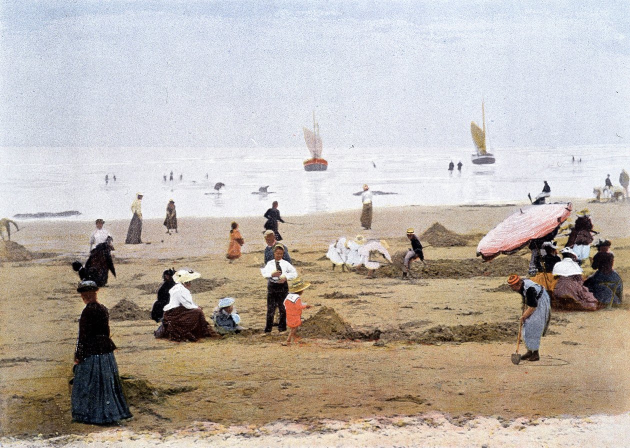 Düşük gelgitte. Gillot gravürü, 1900 dolaylarında. by Charles Gillot