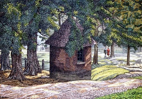 By the Ponds, Hampstead (yıkamalı kalem ve mürekkep) by Charles Ginner