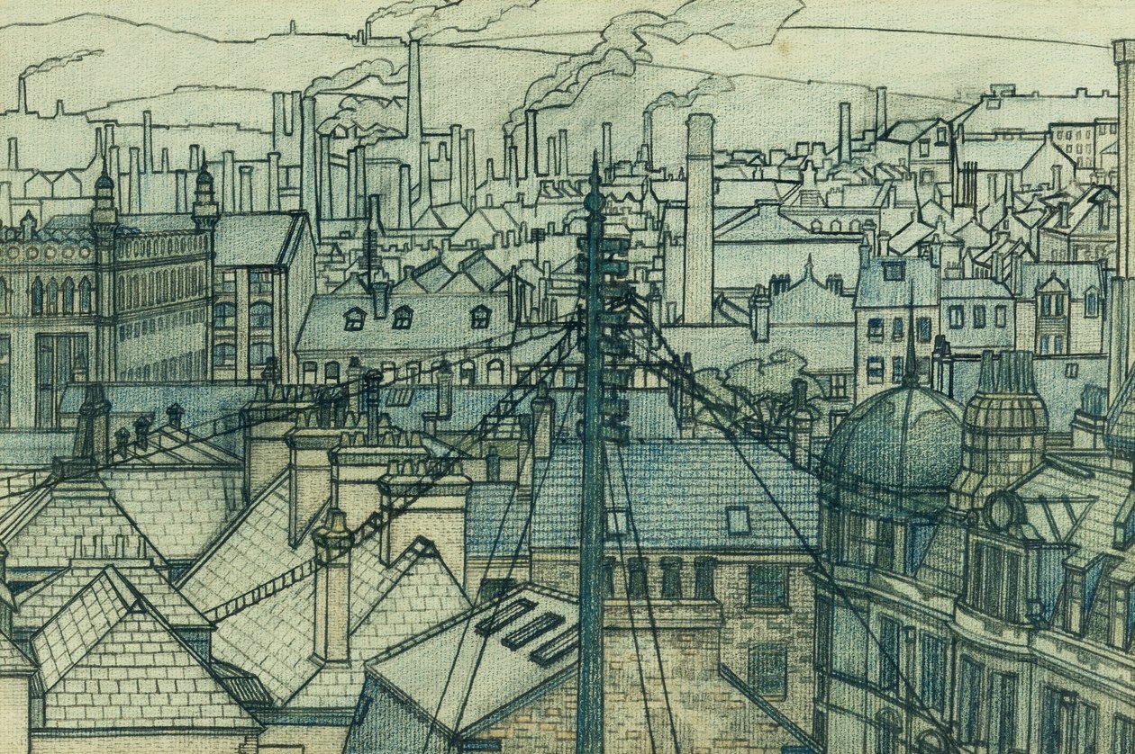 Leeds Çatıları by Charles Ginner