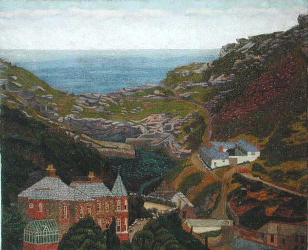 Penally Bridge, Boscastle (tuval üzerine yağlıboya) by Charles Ginner
