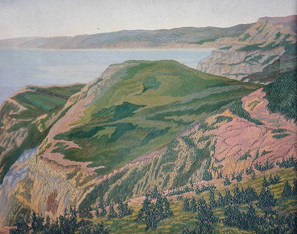 Dorset Sahili, yaklaşık 1927 (yağ) (sulu boya versiyonu için 188661'e bakın) by Charles Ginner