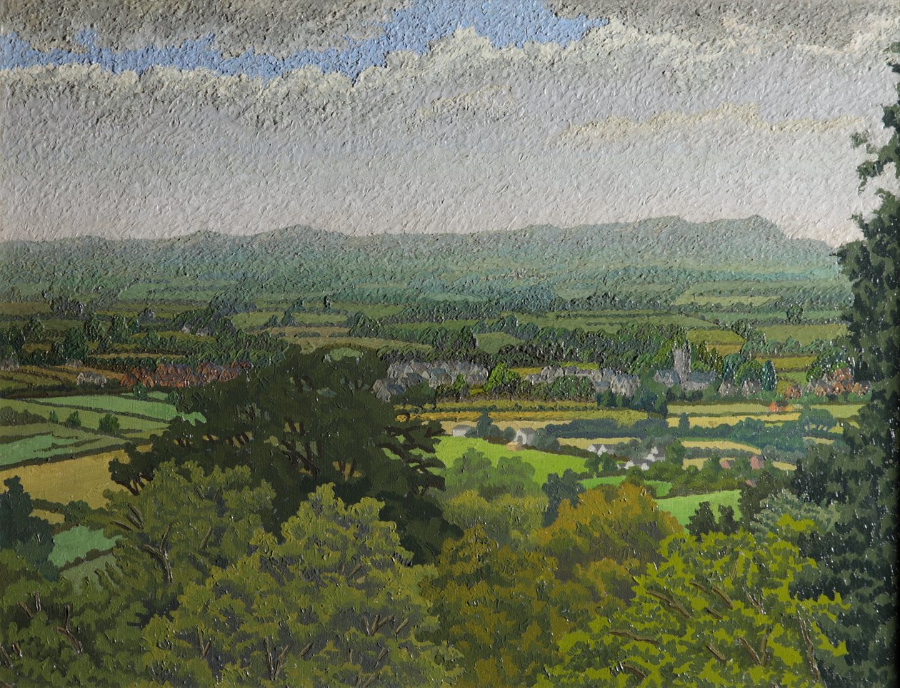 The Malvern Hills, Worcestershire (tuval üzerine yağlıboya) by Charles Ginner