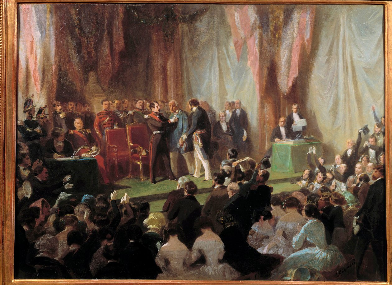 Prens-Başkan Napolyon III, Legion of Honor Jean-Baptiste Pruvost, carter, 9 Haziran 1850, Sebastien Giraud (1819-1892) tarafından bir Saint-Quentin Tablosu 19. yüzyıl Musee du Chateau de Compiegne by Charles Giraud