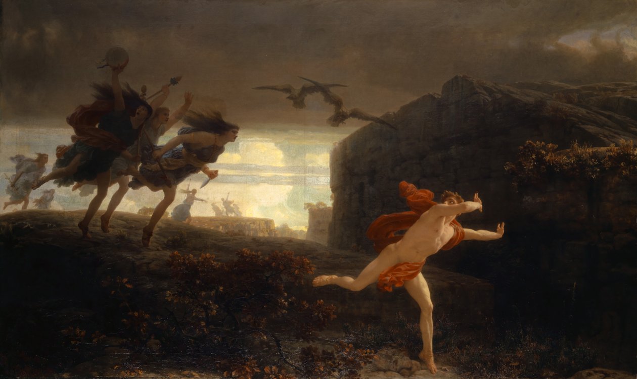 Maenadlar Tarafından Takip Edilen Pentheus, 1864 by Charles Gleyre
