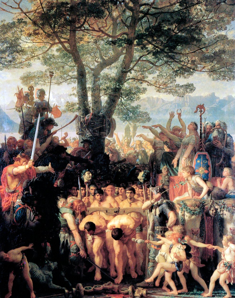 Helvetler, Romalıları Boyunduruğun Altından Geçmeye Zorlar, 1858. by Charles Gleyre