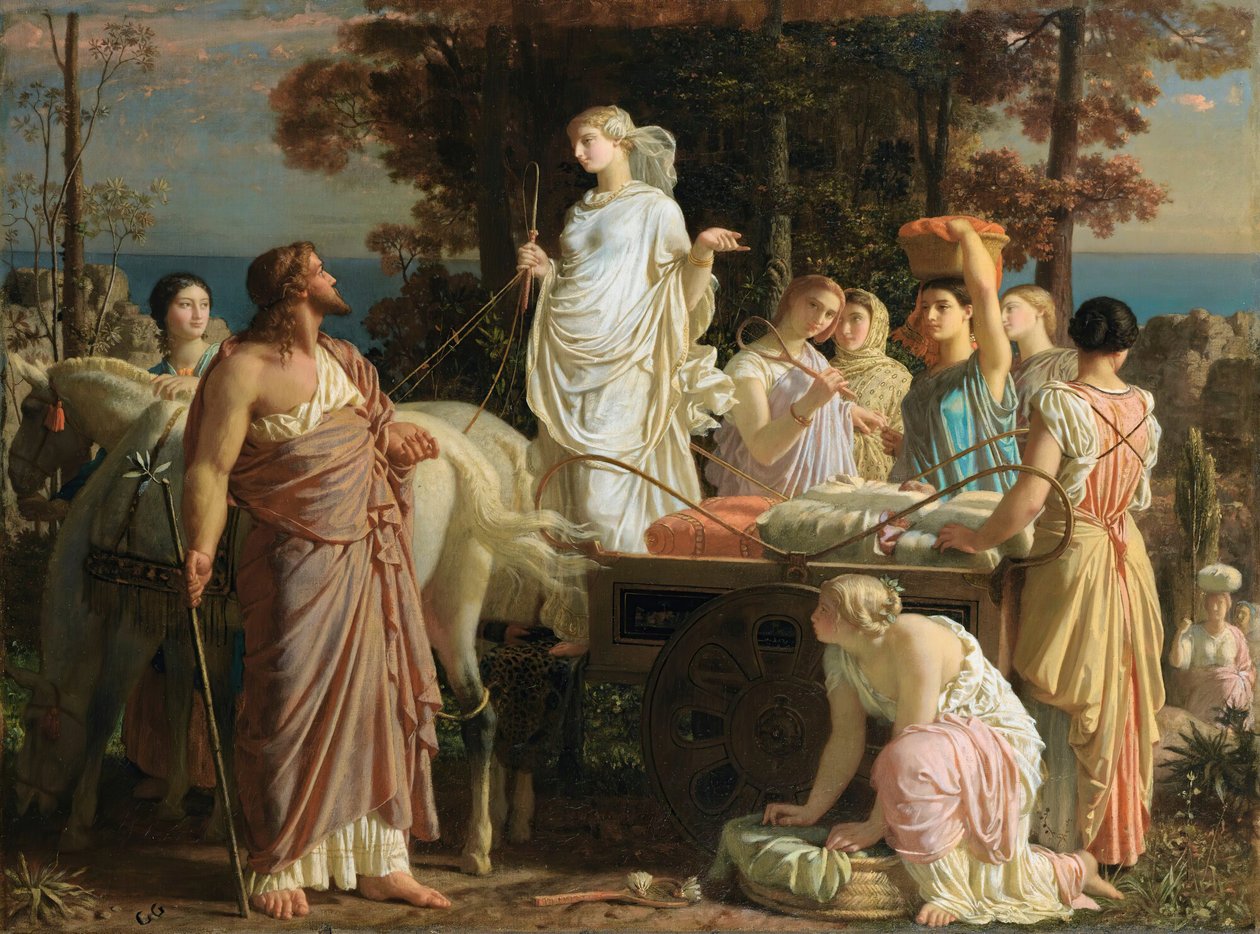 Ulysses ve Nausicaa, c. 1853. by Charles Gleyre