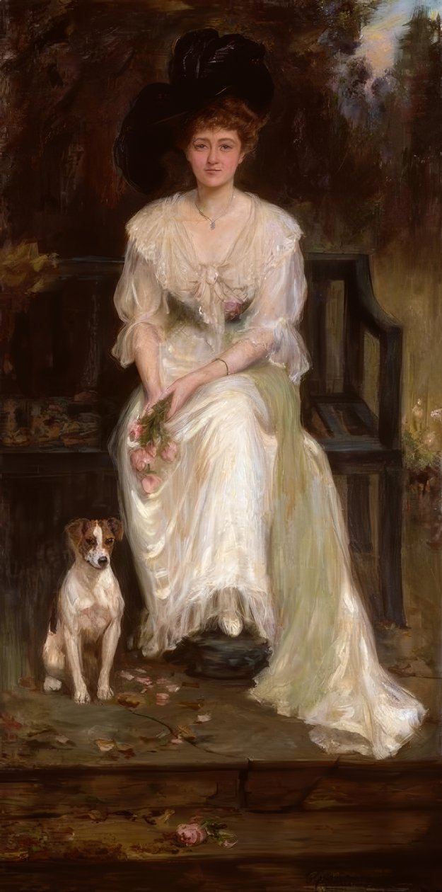 C.G.Anderson, Bayan Irene Watts / Gemälde by Charles Goldsborough Anderson