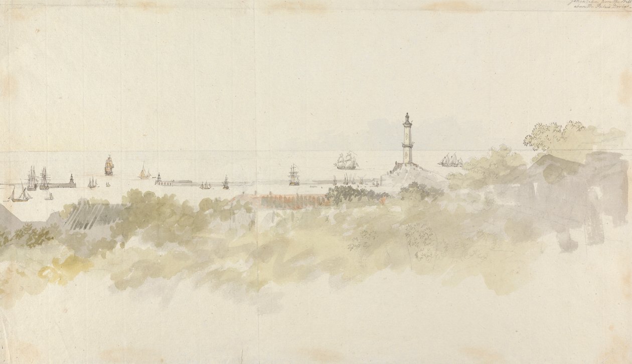Cenova - Denizcilikle Bir Deniz Manzarası by Charles Gore