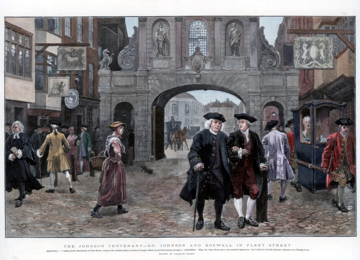 Dr Johnson ve Boswell, Fleet Caddesi