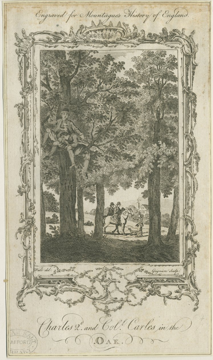 Boscobel - Royal Oak : gravür ve [? 19. yüzyıl] by Charles Grignion