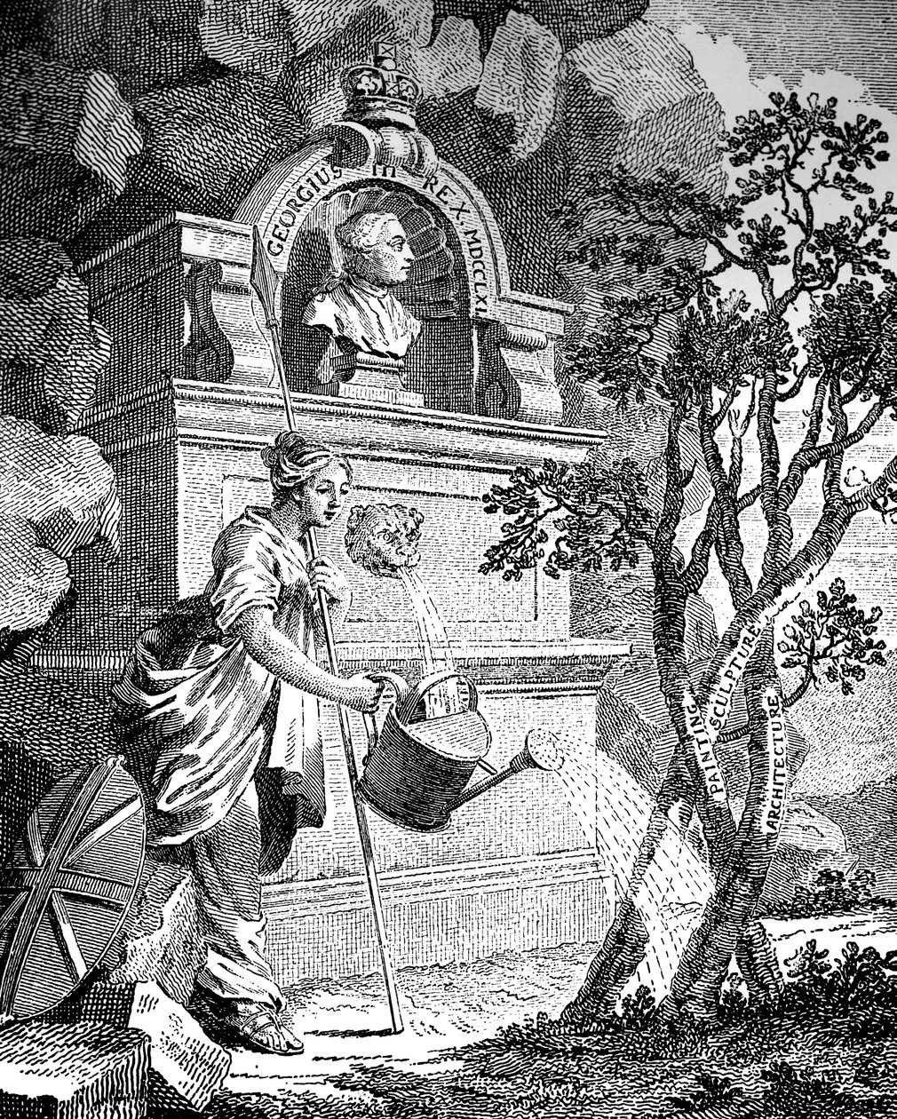 Sanatçılar kataloğunun ön yüzü, c1760s. by Charles Grignion