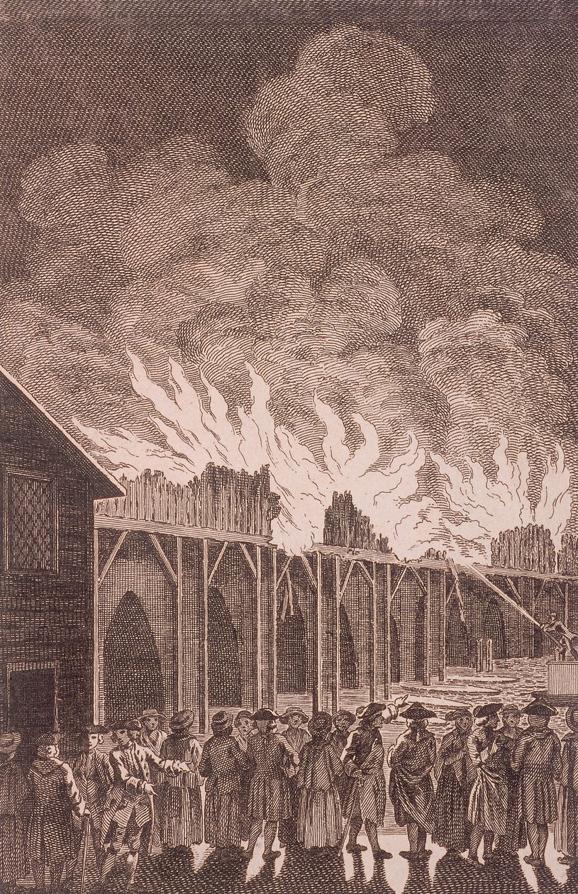 Londra Köprüsü eski, Londra, 1775 by Charles Grignion