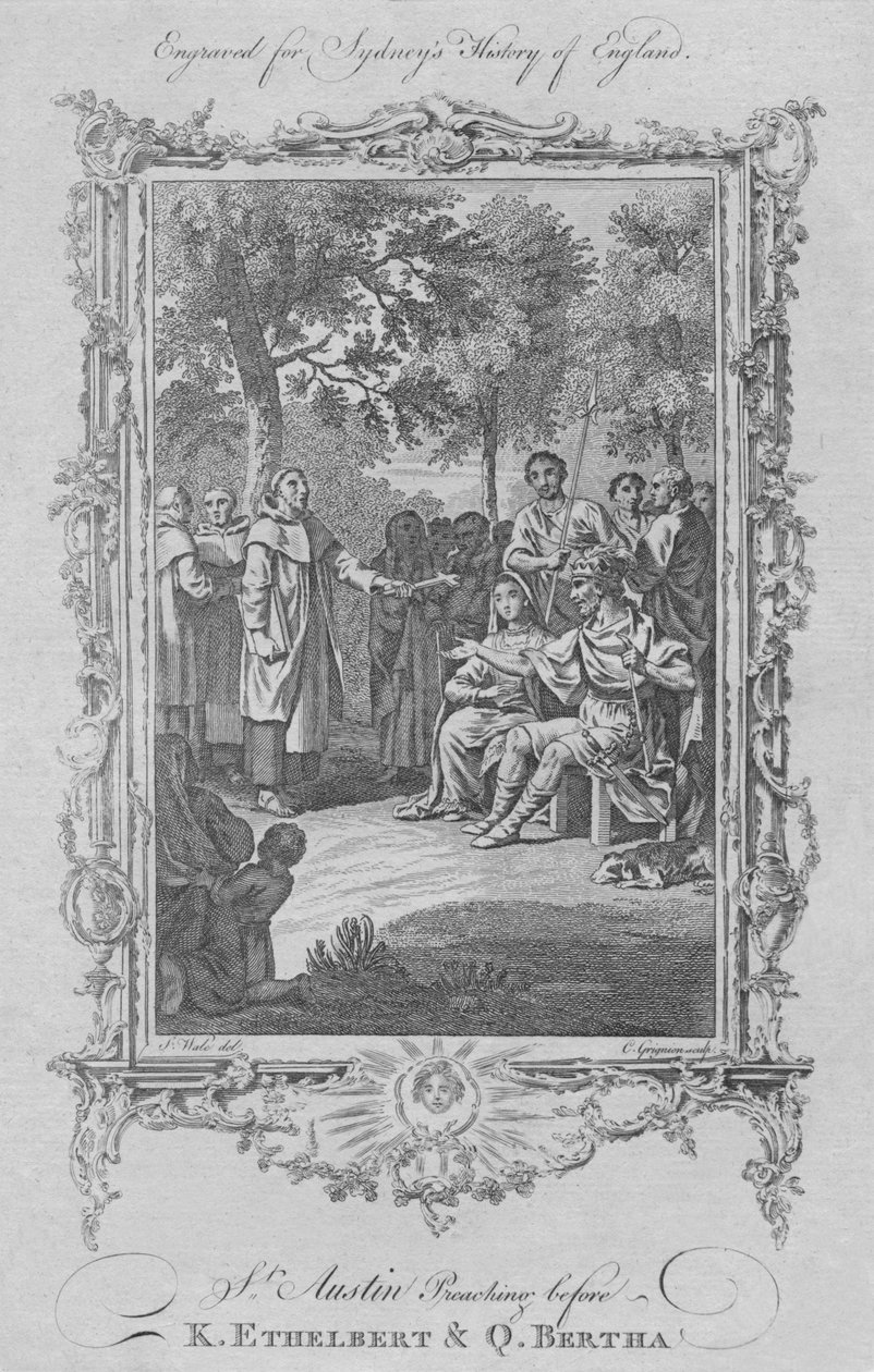 Aziz Augustine, Kral Ethelbert ve Kraliçe Bertha