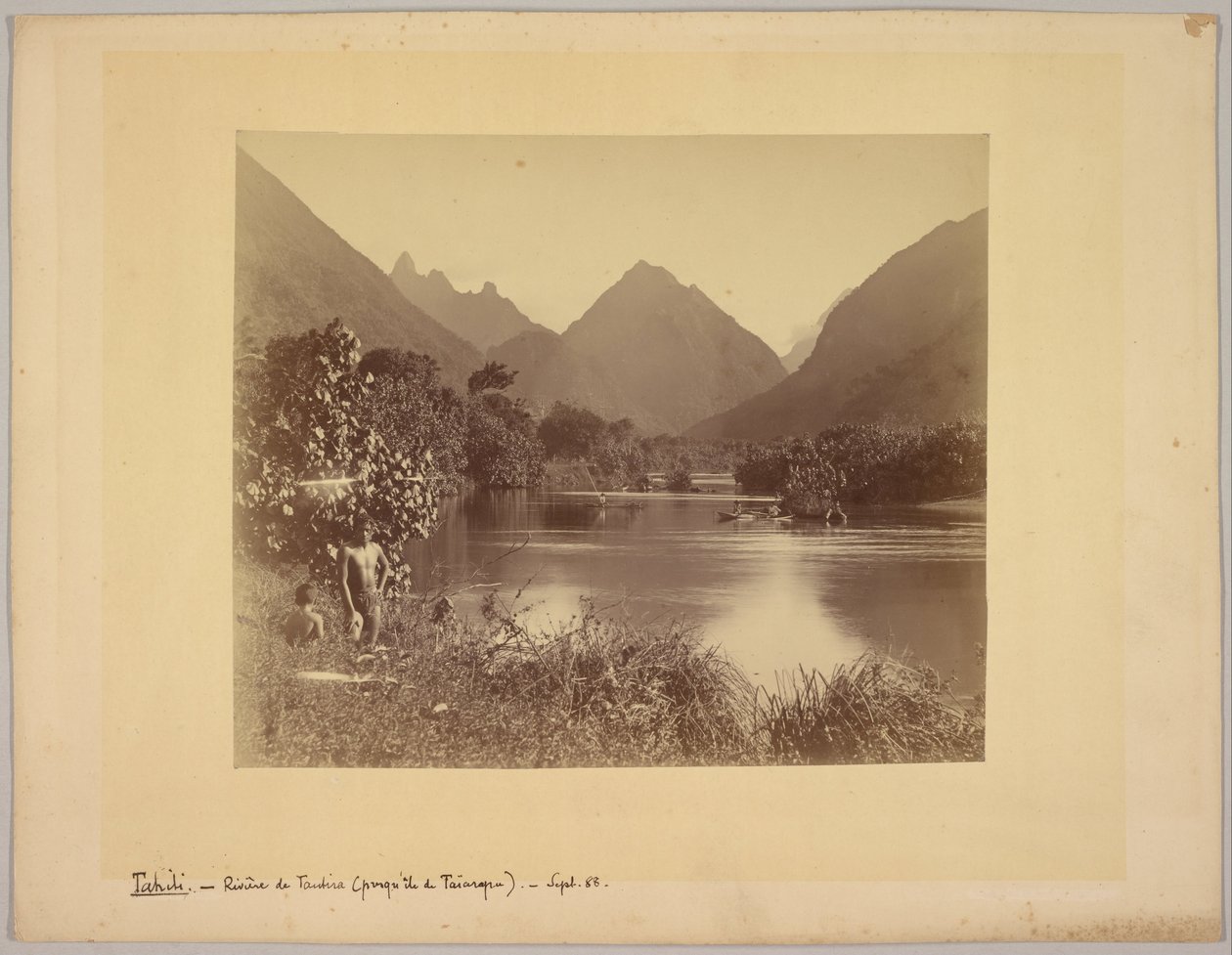 Tahiti. Taubira nehri (Taïarapu yarımadası). by Charles Gustave Spitz