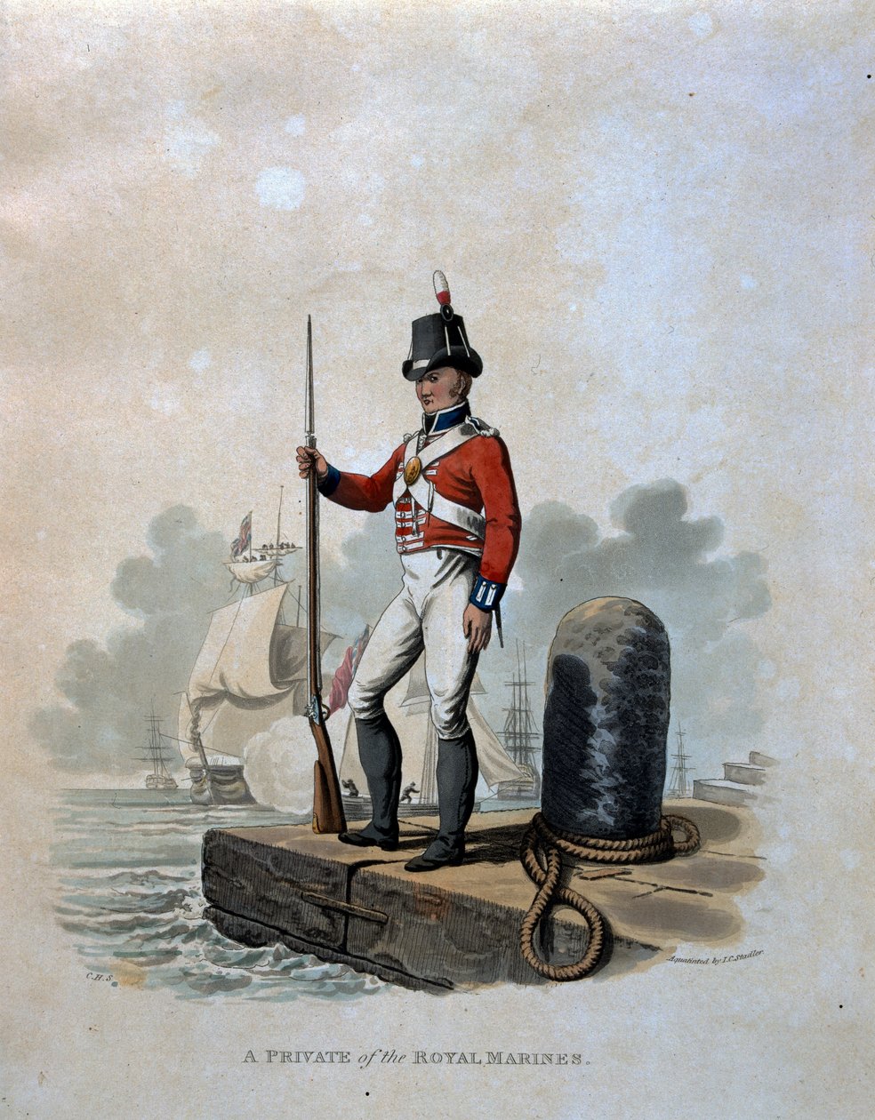 J.C. Stadler tarafından kazınmış, Colnaghi und Co. 1812-15 (renkli aquat by Charles Hamilton Smith