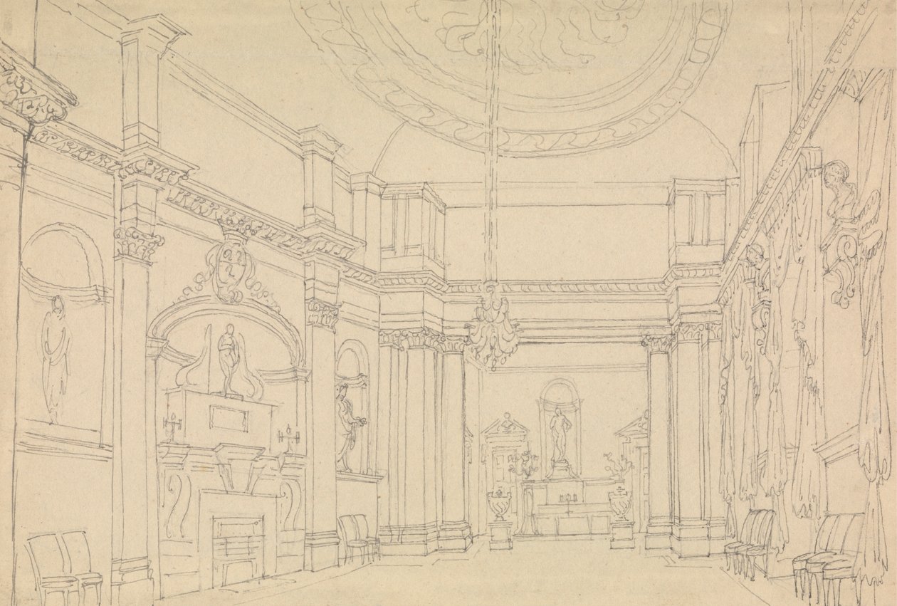 Salon, Easton Neston, Northants by Charles Hamilton Smith