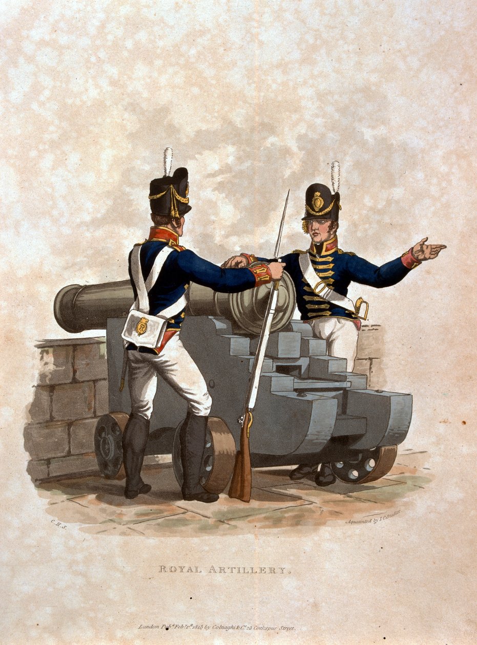 Royal Artillery, J.C. Stadler tarafından kazınmış, 