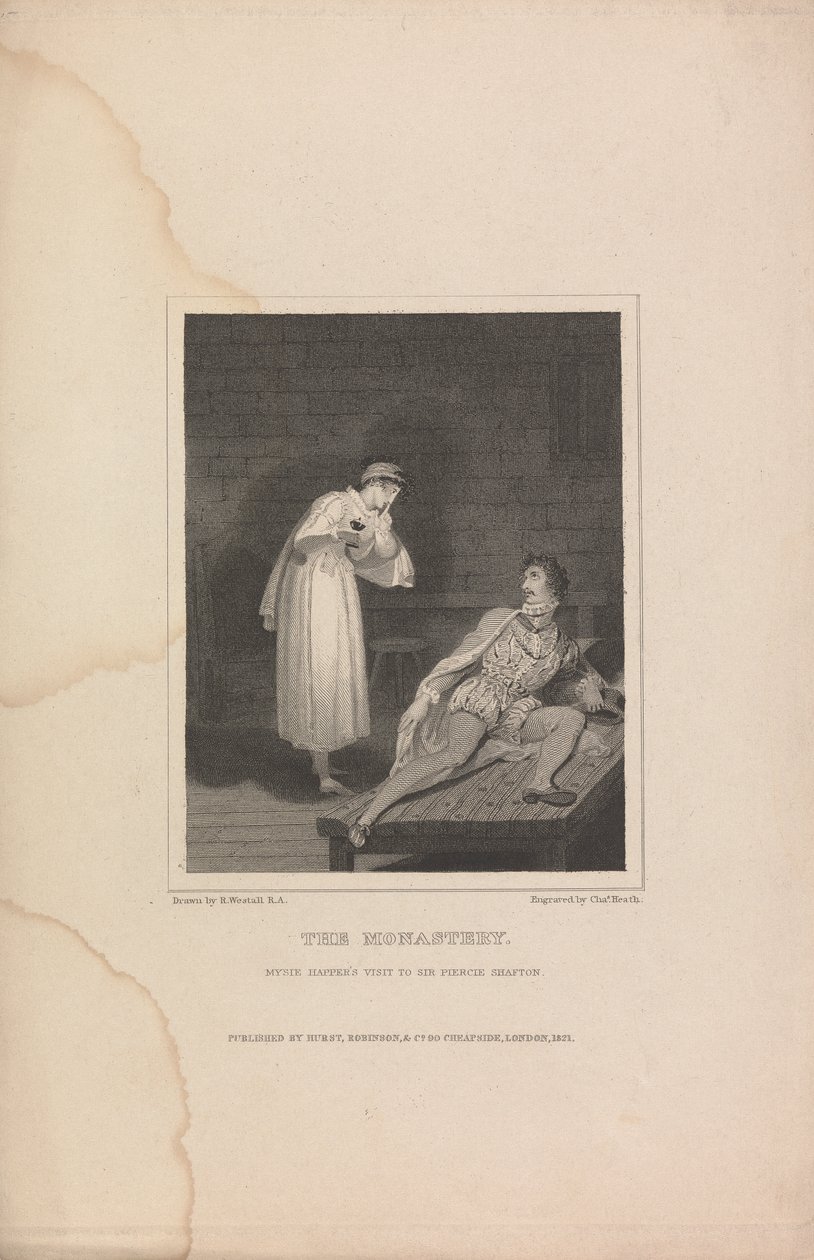 Manastır, Mysie Happer'ın Sir Piercie Shafton'u Ziyareti by Charles Heath