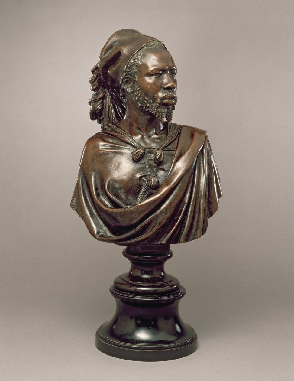 Portrait bust of Said Abdullah of the Mayac, Kingdom of the Darfur, Sudan, 1848 (bronze) by Charles Henri Joseph Cordier