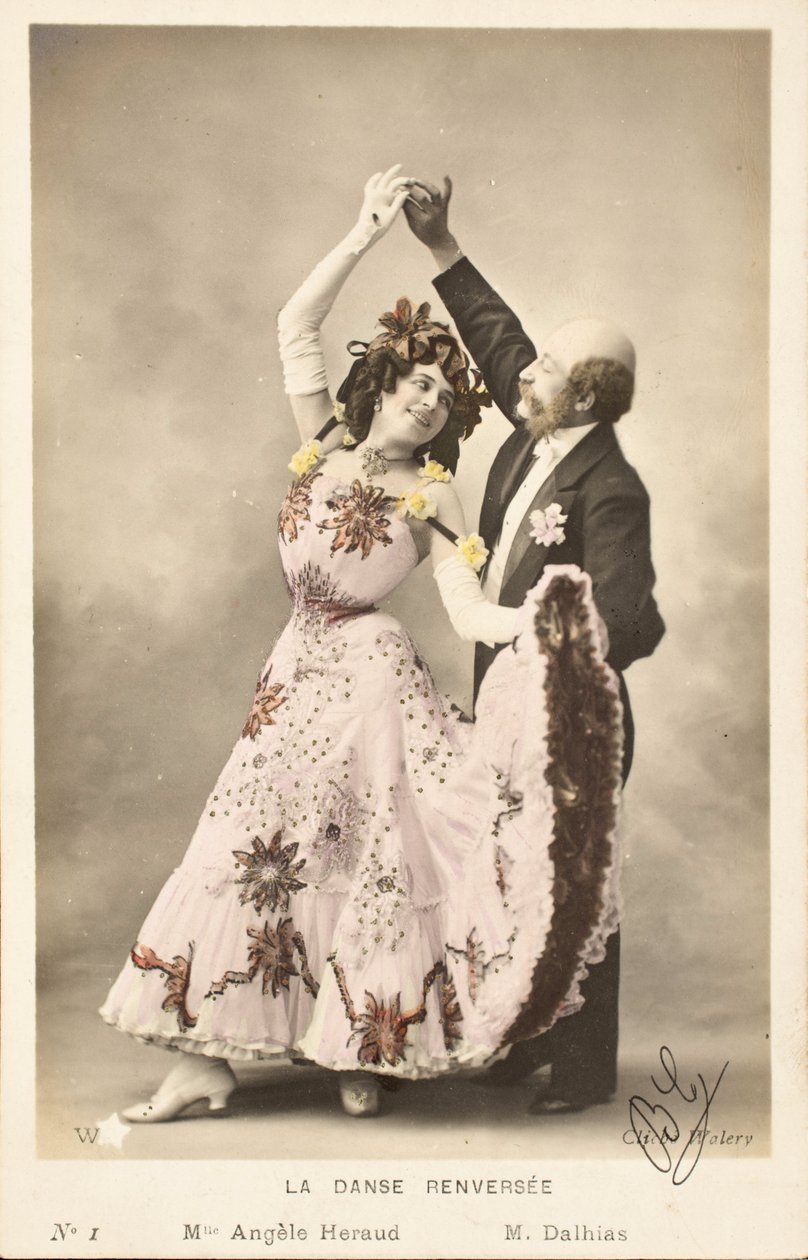 Eski kartpostal/Devrilmiş Dans/Angele Heraud by Augustus Kollner