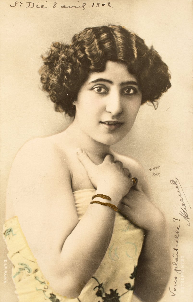 Eski kartpostal/Belle Epoque Kadını by Augustus Kollner