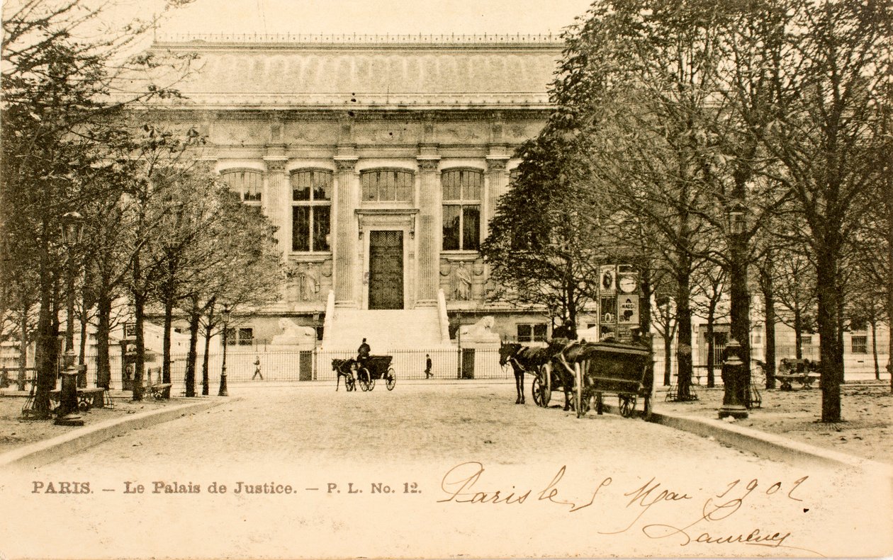 Kartpostal/Adliye/Paris/Seine/Ile de France/Fransa by Augustus Kollner
