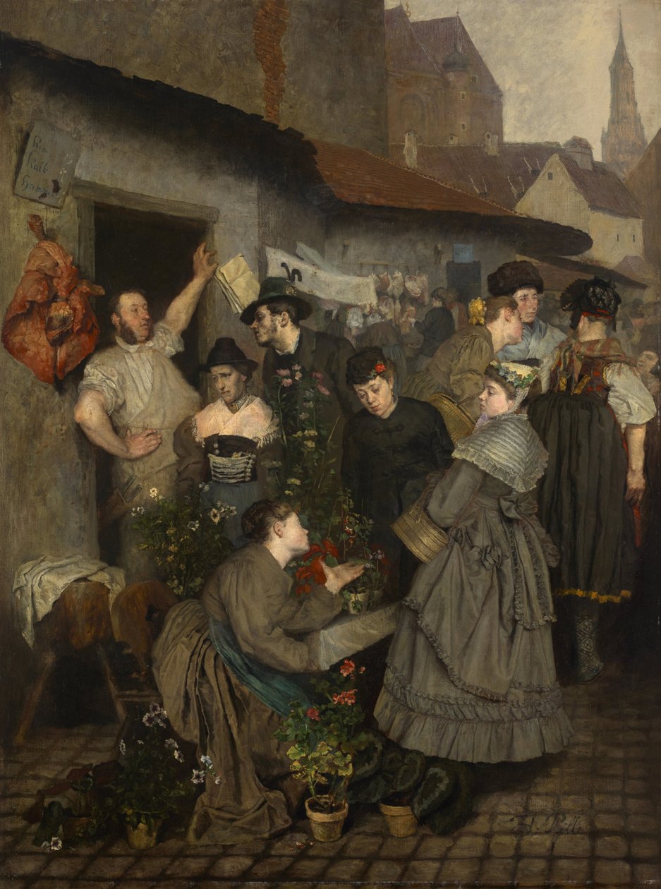 Viktualienmarkt'ta by Charles Henri Pille
