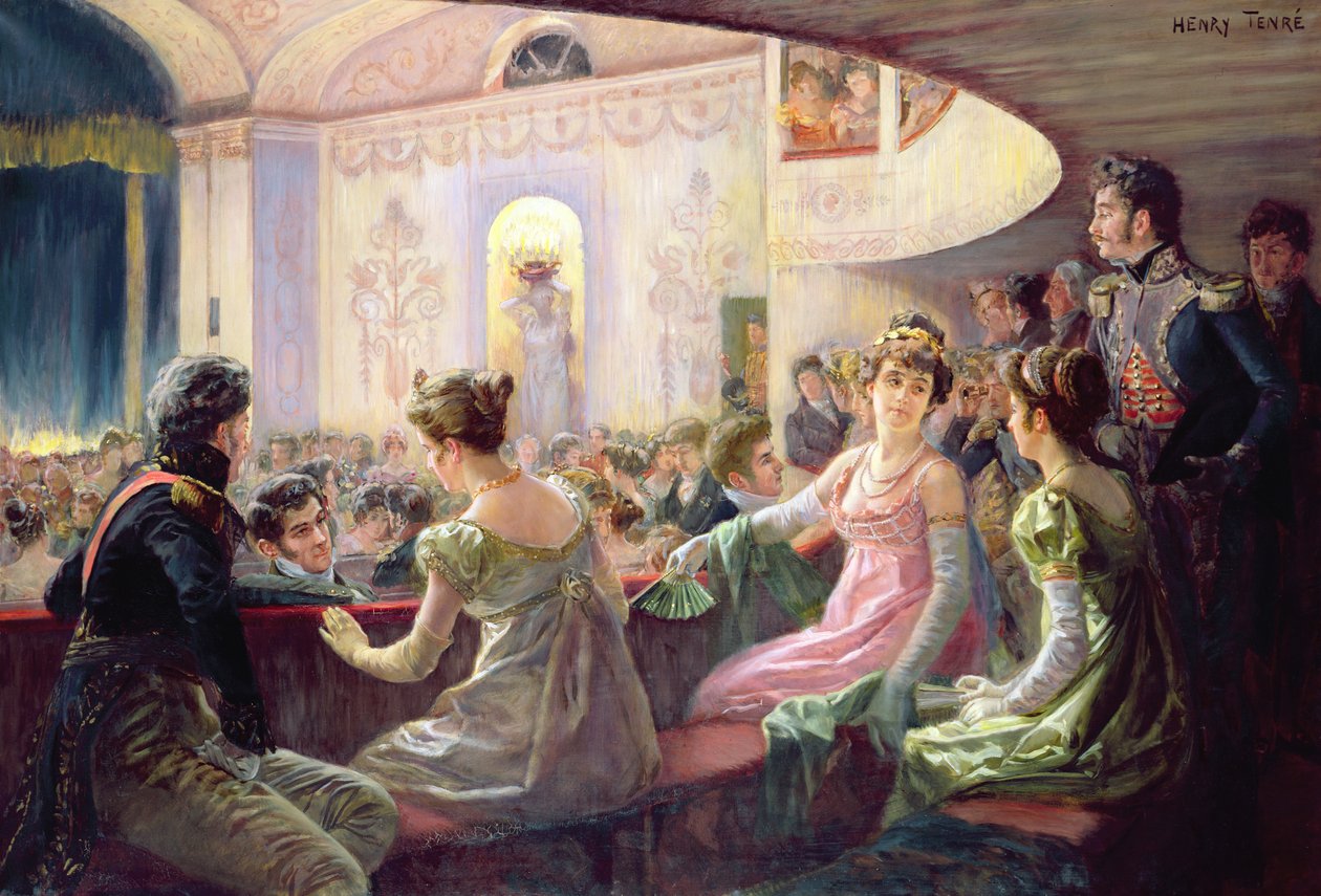 The Interval at the Theatre  by Charles Henry Tenre