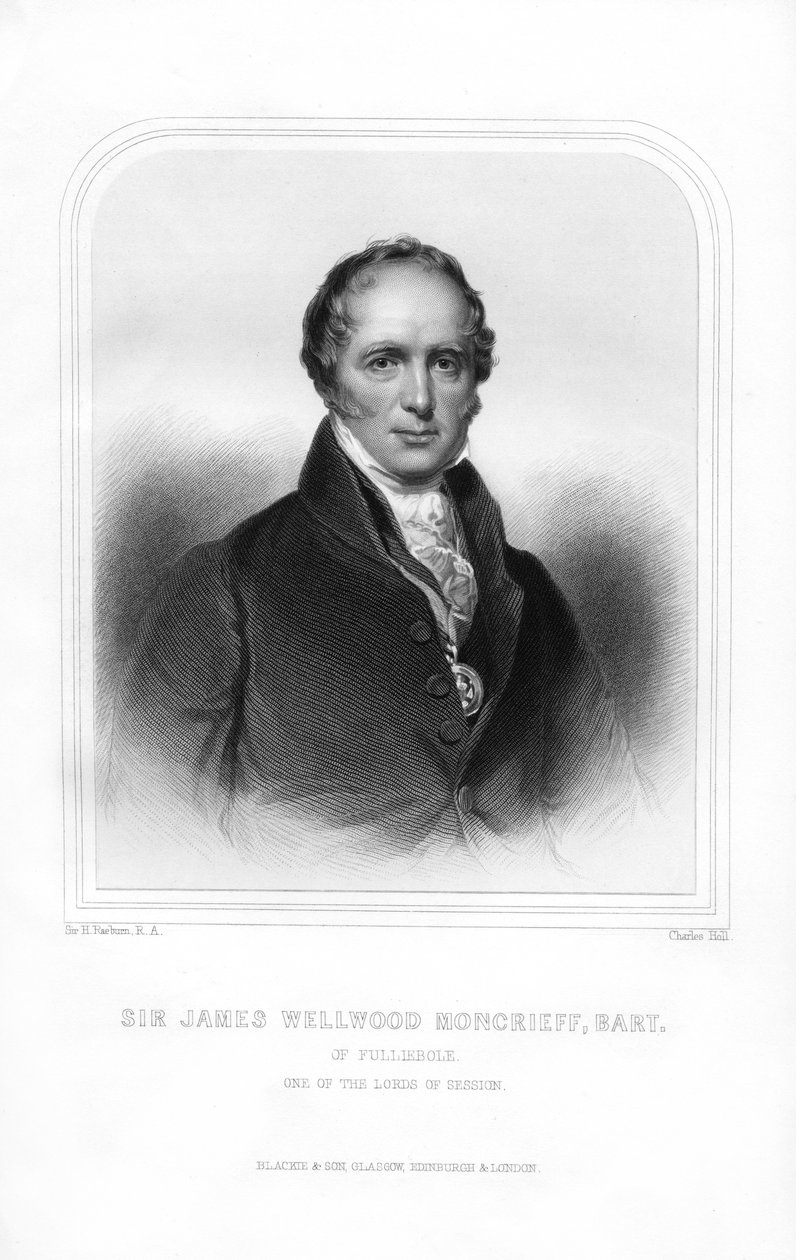 Sir James Wellwood Moncrieff, seçkin İskoç yargıç, 1870. by Charles Holl