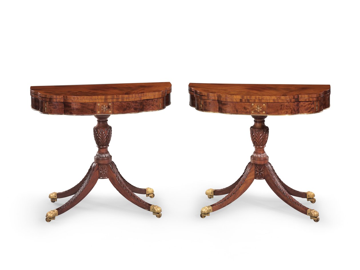 Bir çift kart masası by Charles Honore (attr. to) Lannuier