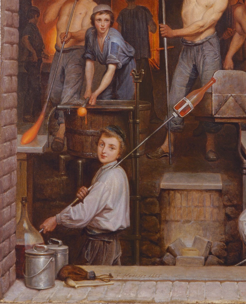 Bir Ocağın İçi, 1865 tuval üzerine yağlıboya 191514 detayı by Charles Housez