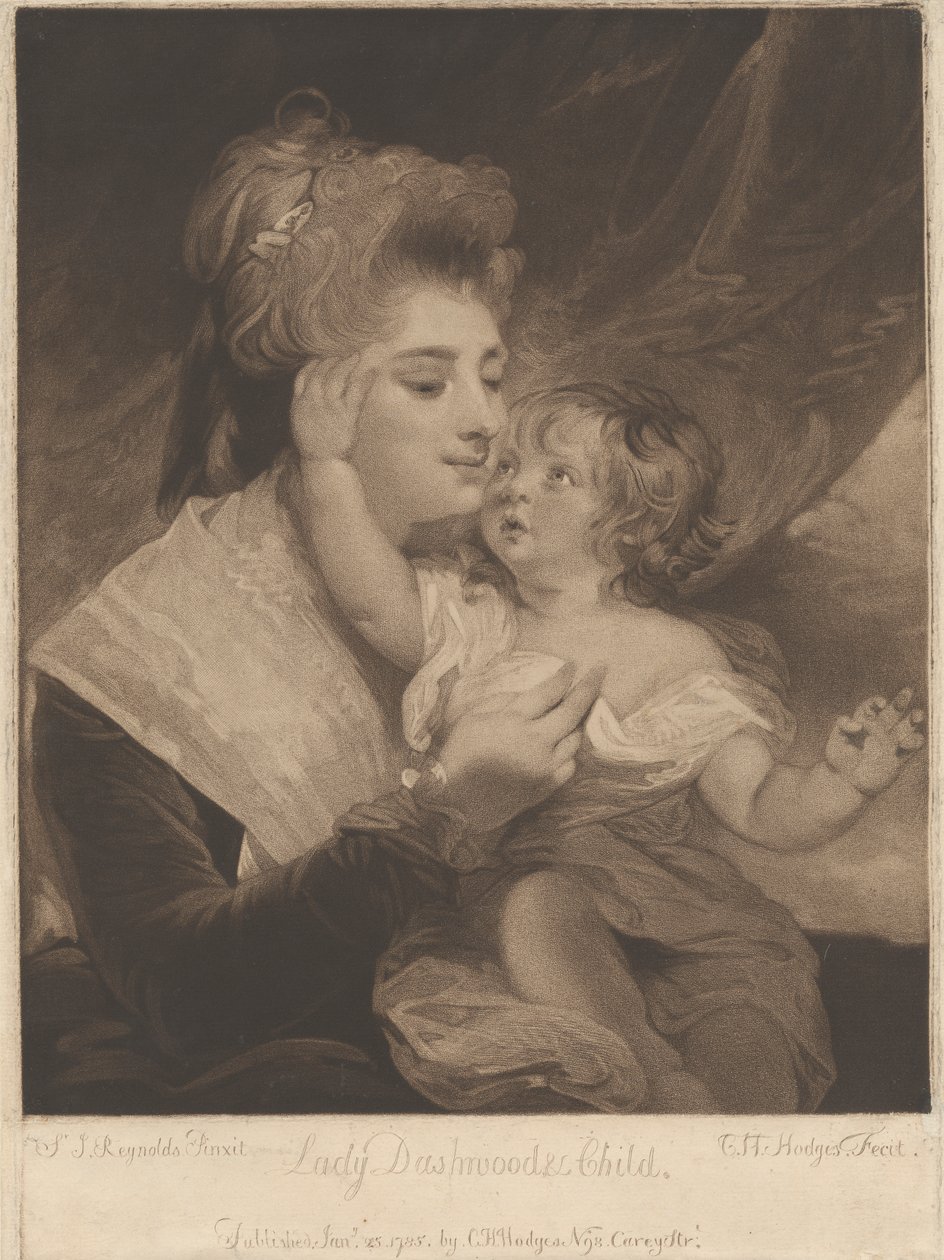 Leydi Dashwood ve Çocuk by Charles Howard Hodges