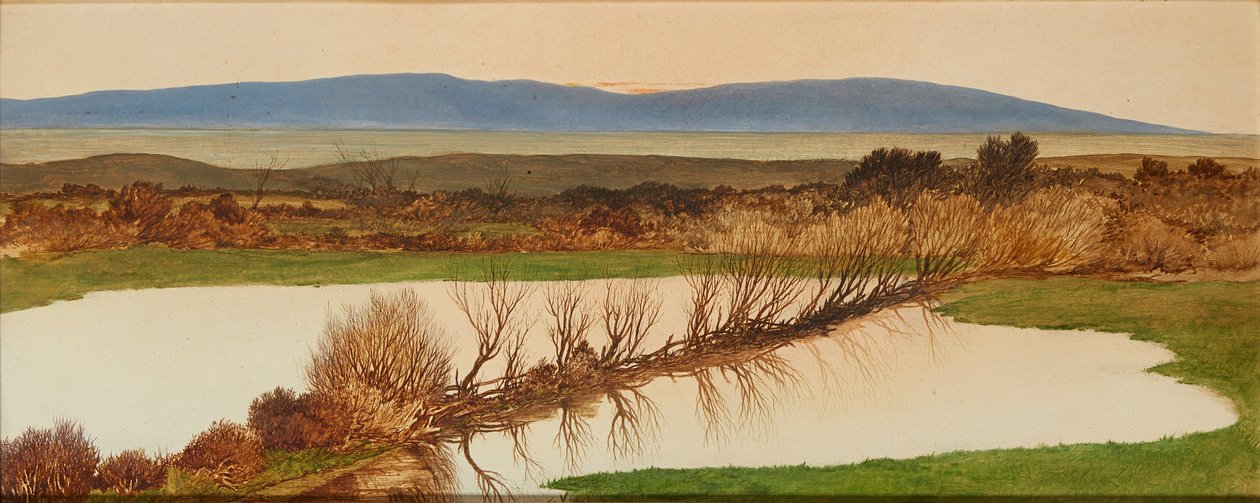 Gölet Üzerinde Gün Batımı (gemide petrol) by Charles Hutton Lear