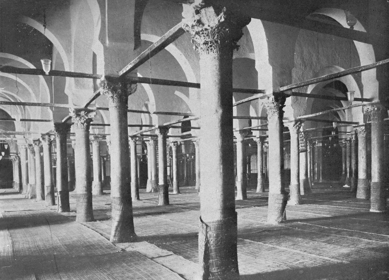 Kayrouan. Grande Camii'nin içi, c1913 by Charles J. S. Makin
