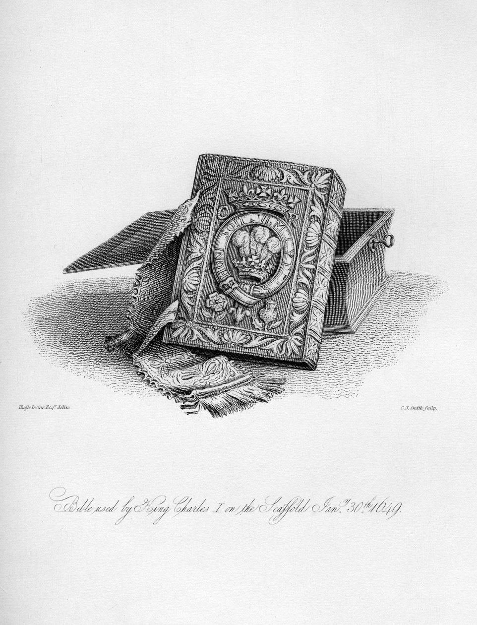 Kral I. Charles tarafından iskelede kullanılan İncil, 30 Ocak 1649, 1840 by Charles J. Smith
