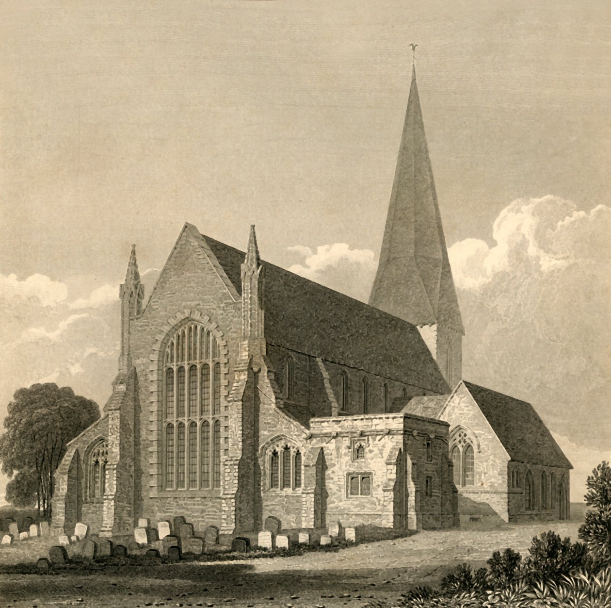 Horsham Kilisesi, 1835. by Charles J. Smith