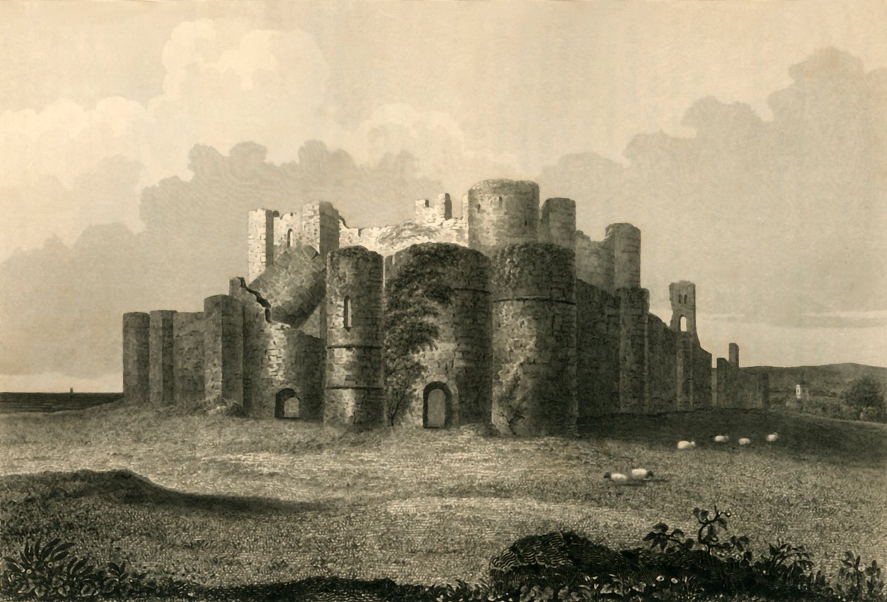 Pevensey Kalesi, 1737, 1835. by Charles J. Smith