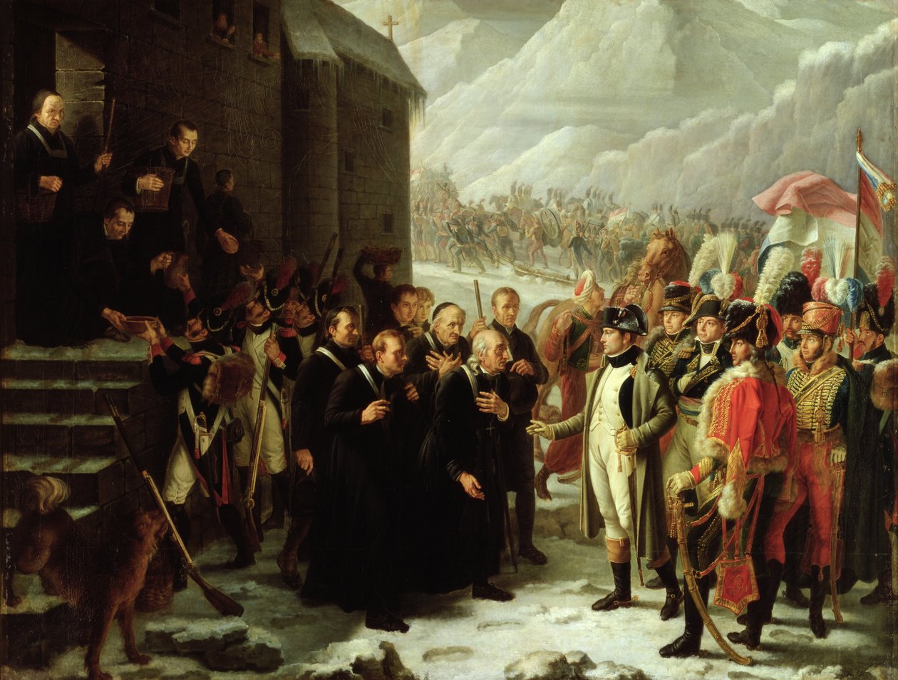Mont Saint-Bernard Darülacezesini Ziyaret Eden İlk Konsolos, 20 Mayıs 1800, 1810 by Charles Jacques Lebel